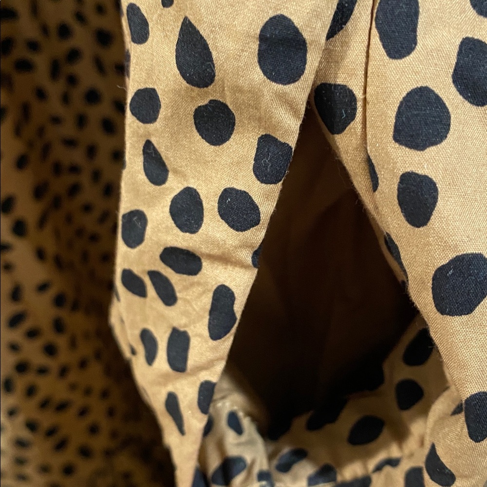 J. Crew Tan and Black Polka Dot Midi Dress - Picture 10 of 15